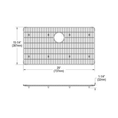 Crosstown - Bottom Grid - 29" - Stainless Steel