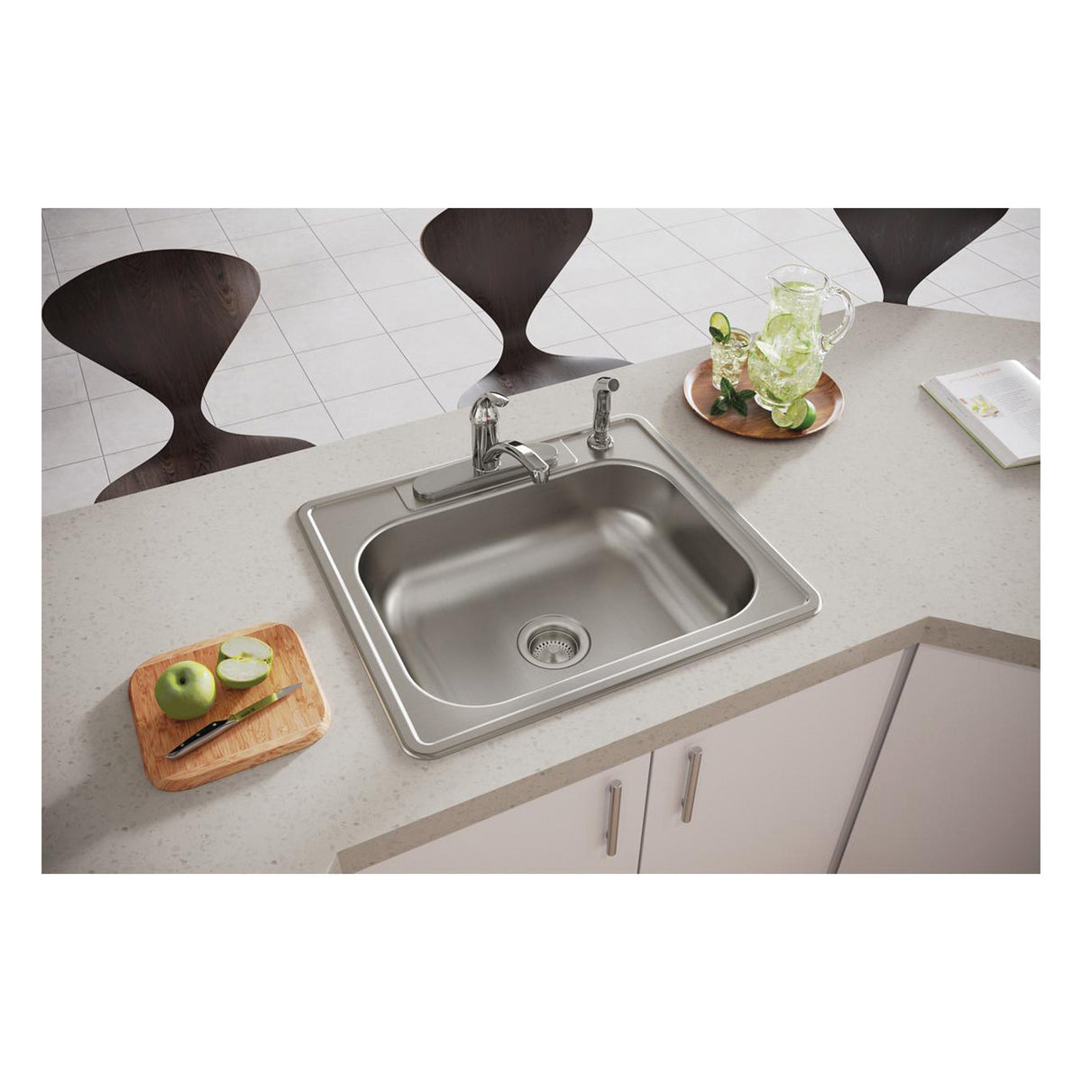 Dayton - 25" Kitchen Sink - Stainless Steel