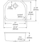 Dayton - 23-1/2" Kitchen Sink - Soft Satin