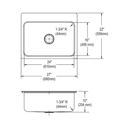 Lustertone Classic - Gourmet Dual Mount Kitchen Sink - DLSR2722103