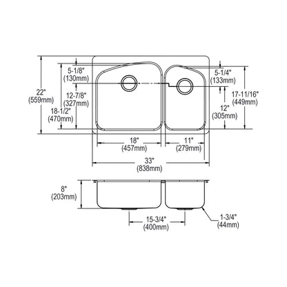Dayton - Dual Mount Sink - Stainless Steel - Satin