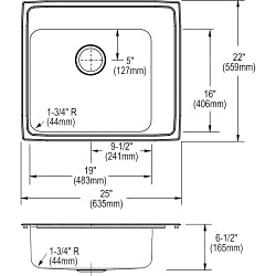 Classroom Sink - Drop-in - 304 Stainless Steel