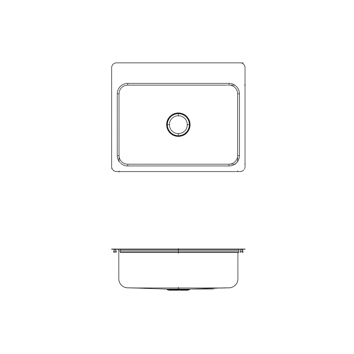 DAYTON® DSESR127220 Kitchen Sink, Rectangle Shape, 27 in W x 22 in D x 8 in H, Dual Mounting, 300 Stainless Steel, Elite Satin, Domestic