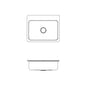 DAYTON® DSESR127220 Kitchen Sink, Rectangle Shape, 27 in W x 22 in D x 8 in H, Dual Mounting, 300 Stainless Steel, Elite Satin, Domestic