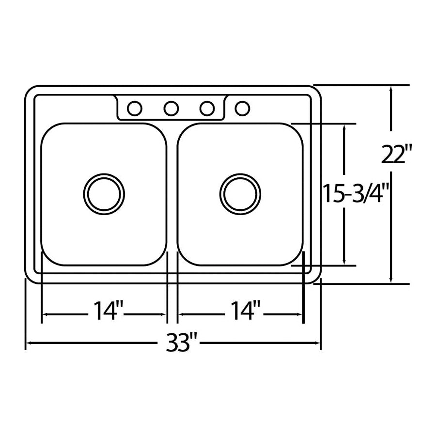 Dayton - 33" Kitchen Sink - DXR33223