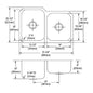Dayton - 31-3/4" Offset Kitchen Sink - Double Bowl