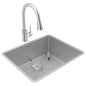 Crosstown - 22-1/2" Transitional Kitchen Sink and Faucet Kit