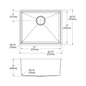 Crosstown - 22-1/2" Transitional Kitchen Sink Kit