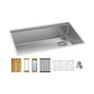 Crosstown - 31-1/2" Contemporary Kitchen Sink Kit