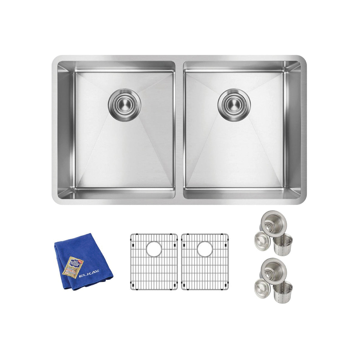 Crosstown - 31-1/2" Transitional Kitchen Sink Kit