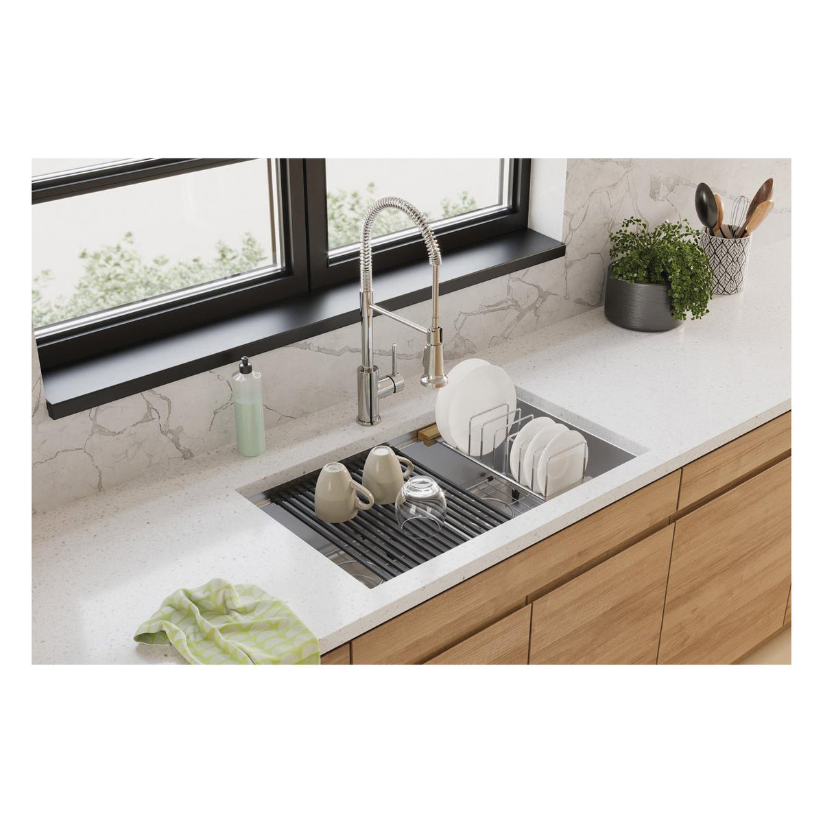 Crosstown - and Faucet Kit with Aqua Divide - Undermount