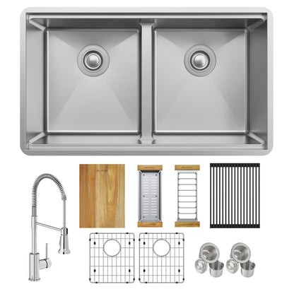 Crosstown - and Faucet Kit with Aqua Divide - Undermount