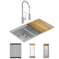 Crosstown - and Faucet Kit with Aqua Divide - Undermount