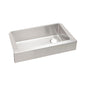 Elkay® ECTRUF30179R Crosstown® Apron Front Sink, Rectangle Shape, 35-7/8 in W x 20-1/4 in D x 9 in H, Reinforced Base Mount, Stainless Steel, Polished Satin, Import