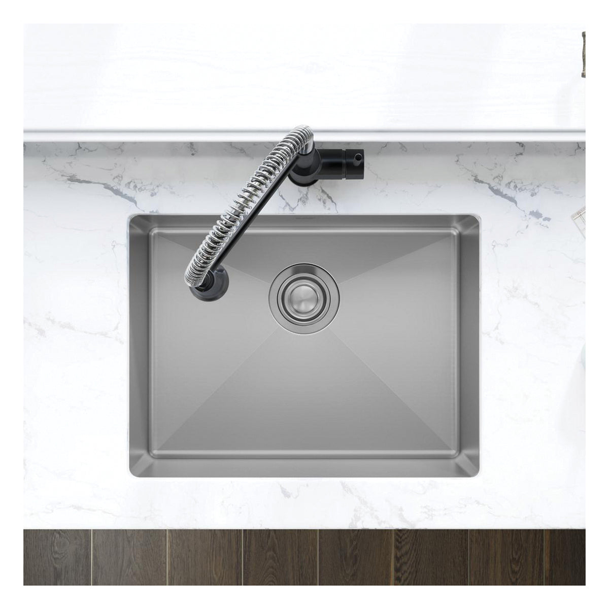 Crosstown - 23-1/2" Transitional Kitchen Sink - Single Bowl