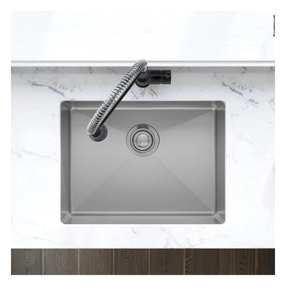 Crosstown - 23-1/2" Transitional Kitchen Sink - Single Bowl