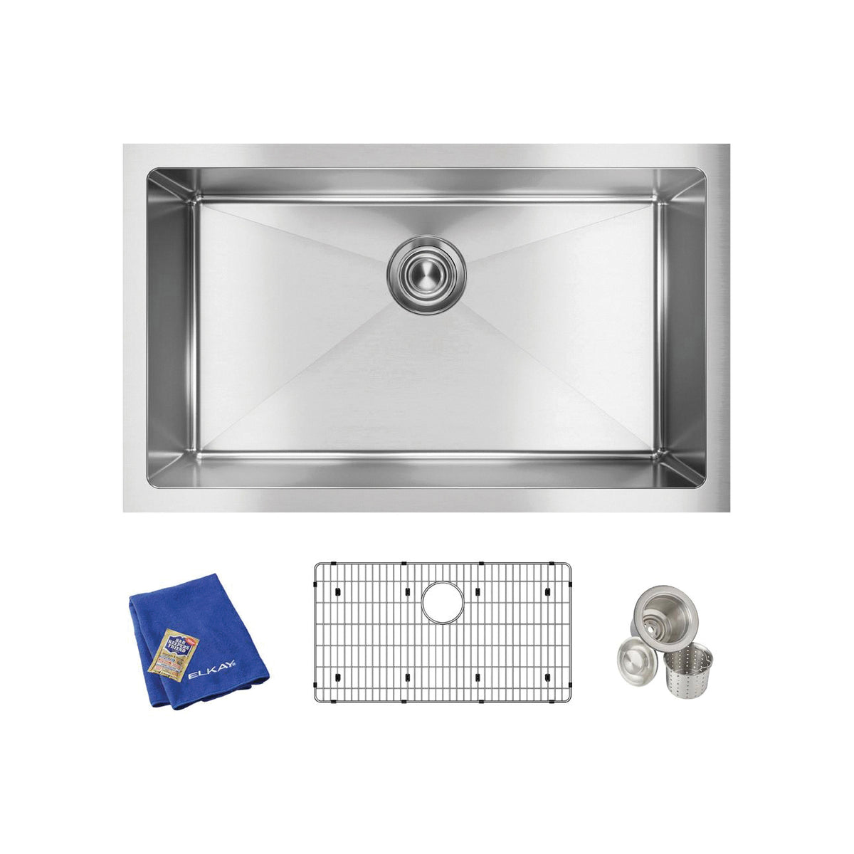 Crosstown - 30-1/2" Transitional Kitchen Sink Kit