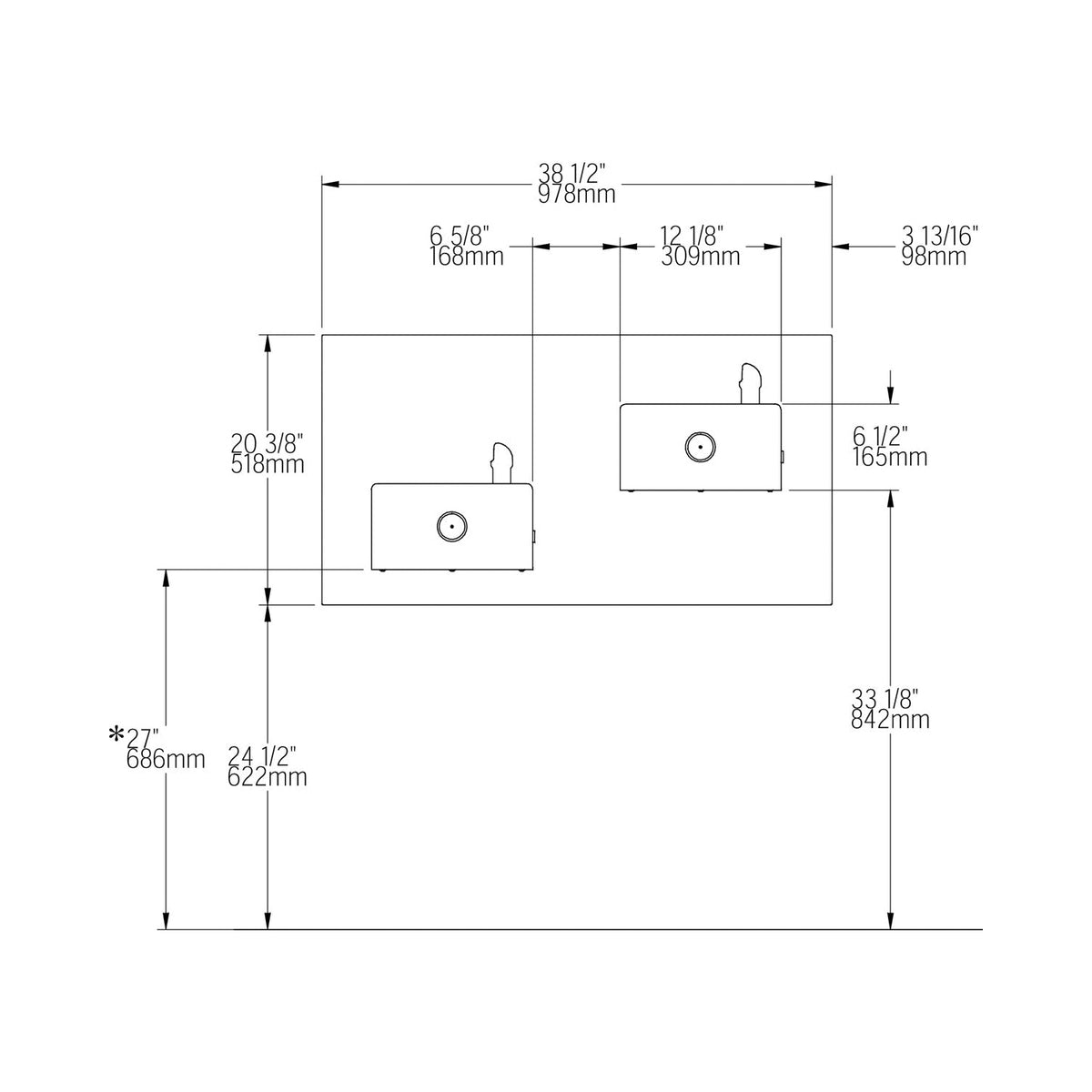 Soft Sides - Non-Filtered Bi-Level Reverse Drinking Fountain