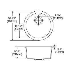 Quartz Classic - Traditional Bar Sink - Dual - ELG16FB