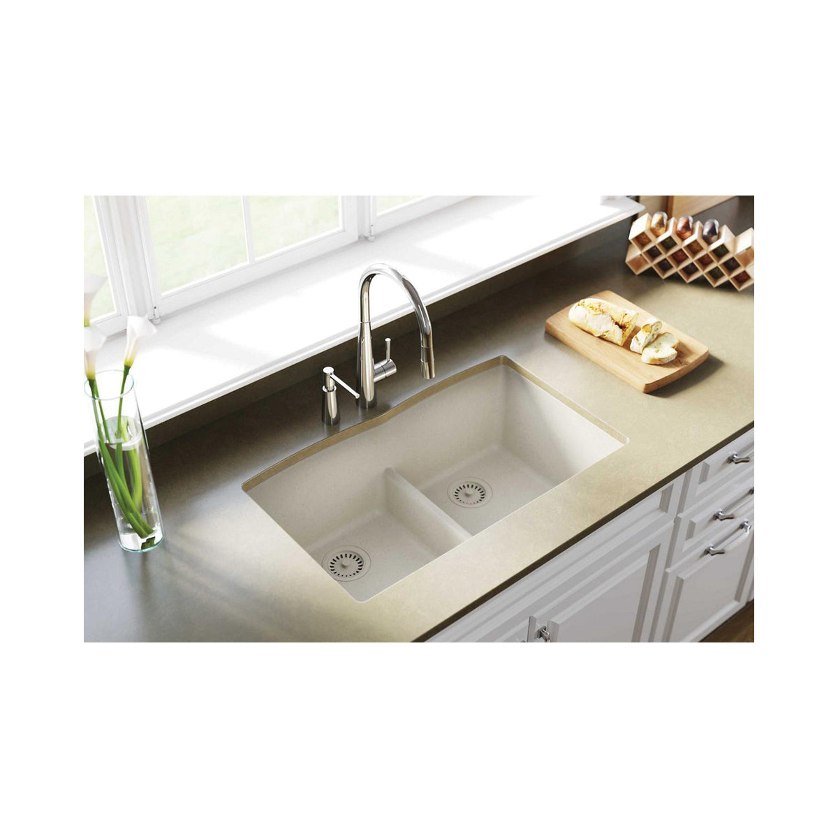 Classic - 33" Kitchen Sink with Aqua Divide - Double Bowl