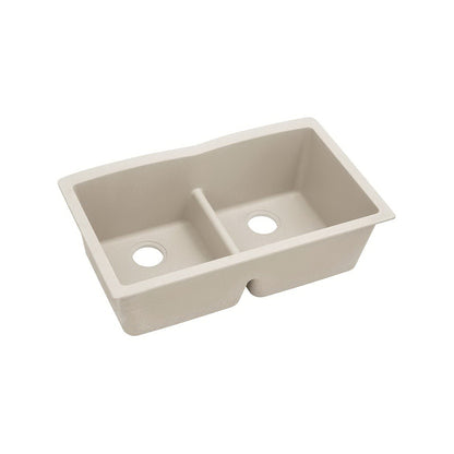 Classic - 33" Kitchen Sink with Aqua Divide - Double Bowl