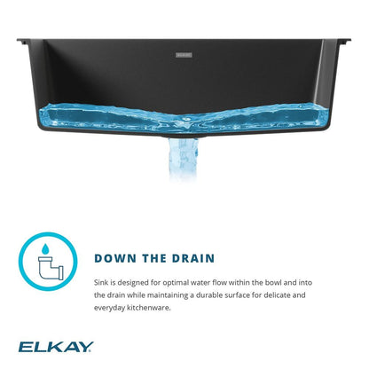 Quartz Classic - Sink with Aqua Divide - Graphite