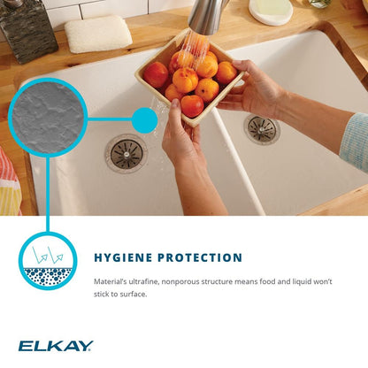 Quartz Classic - Traditional Sink with Aqua Divide - White