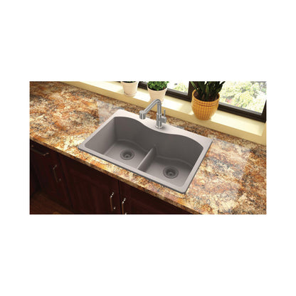 Classic - 33" Kitchen Sink with Aqua Divide - Drop-in