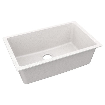 Quartz Classic - Traditional Sink with Aqua Divide - White