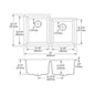 Classic - 33" Offset Kitchen Sink - Undermount - Double Bowl
