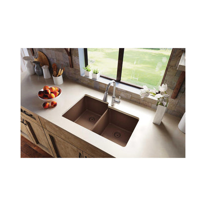 Classic - 33" Offset Kitchen Sink - Undermount - Double Bowl