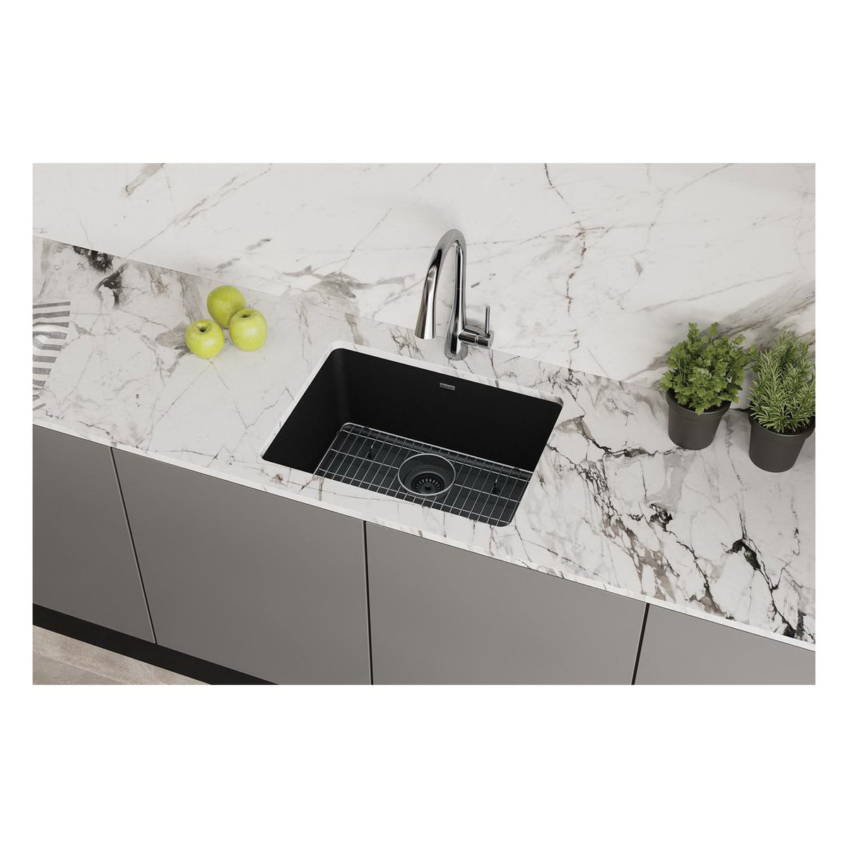 Quartz Classic - 24-5/8" Transitional Kitchen Sink Kit