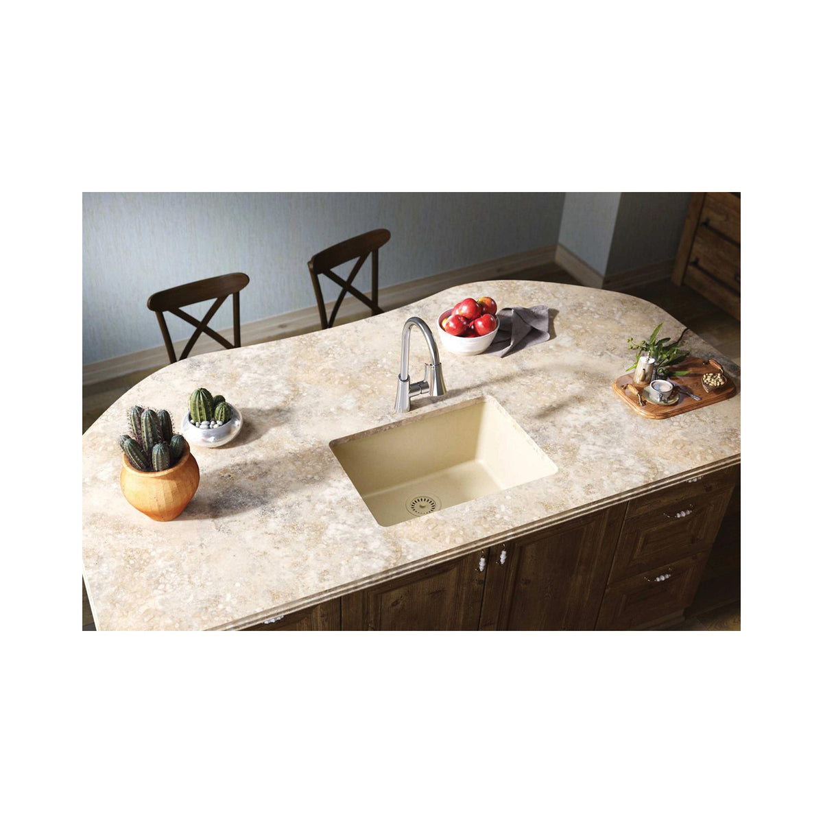Classic - 24-5/8" Traditional Kitchen Sink - Sand - Quartz