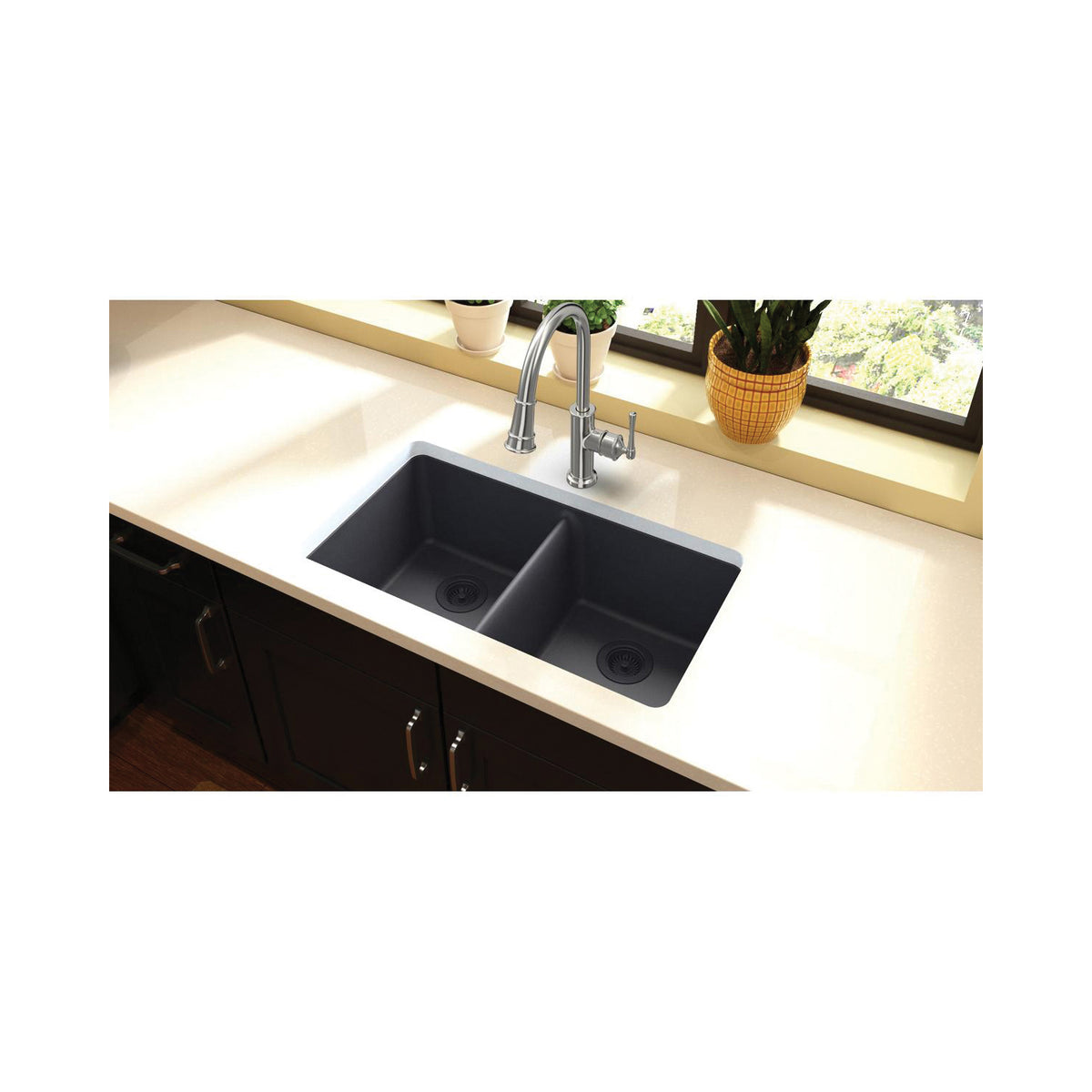 Quartz Classic - 33" Kitchen Sink - Undermount - Double Bowl