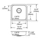 Lustertone Classic - 16-1/2" Kitchen Sink - ELUHAD141445