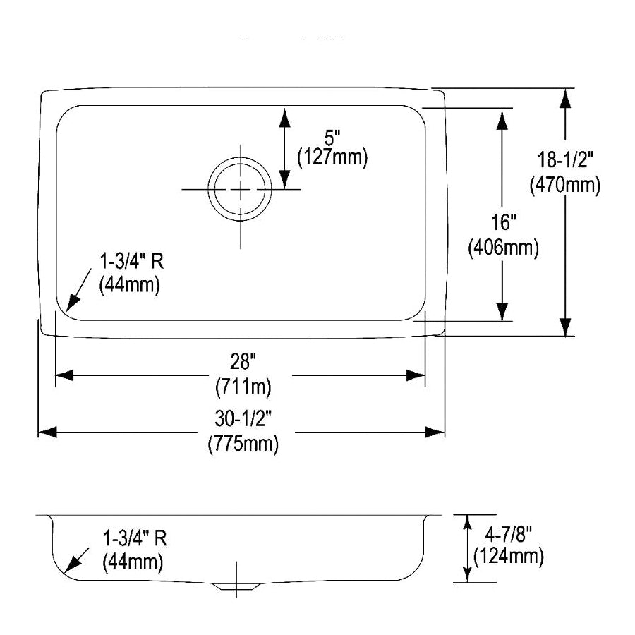 Lustertone Classic - 30-1/2" Kitchen Sink - Undermount