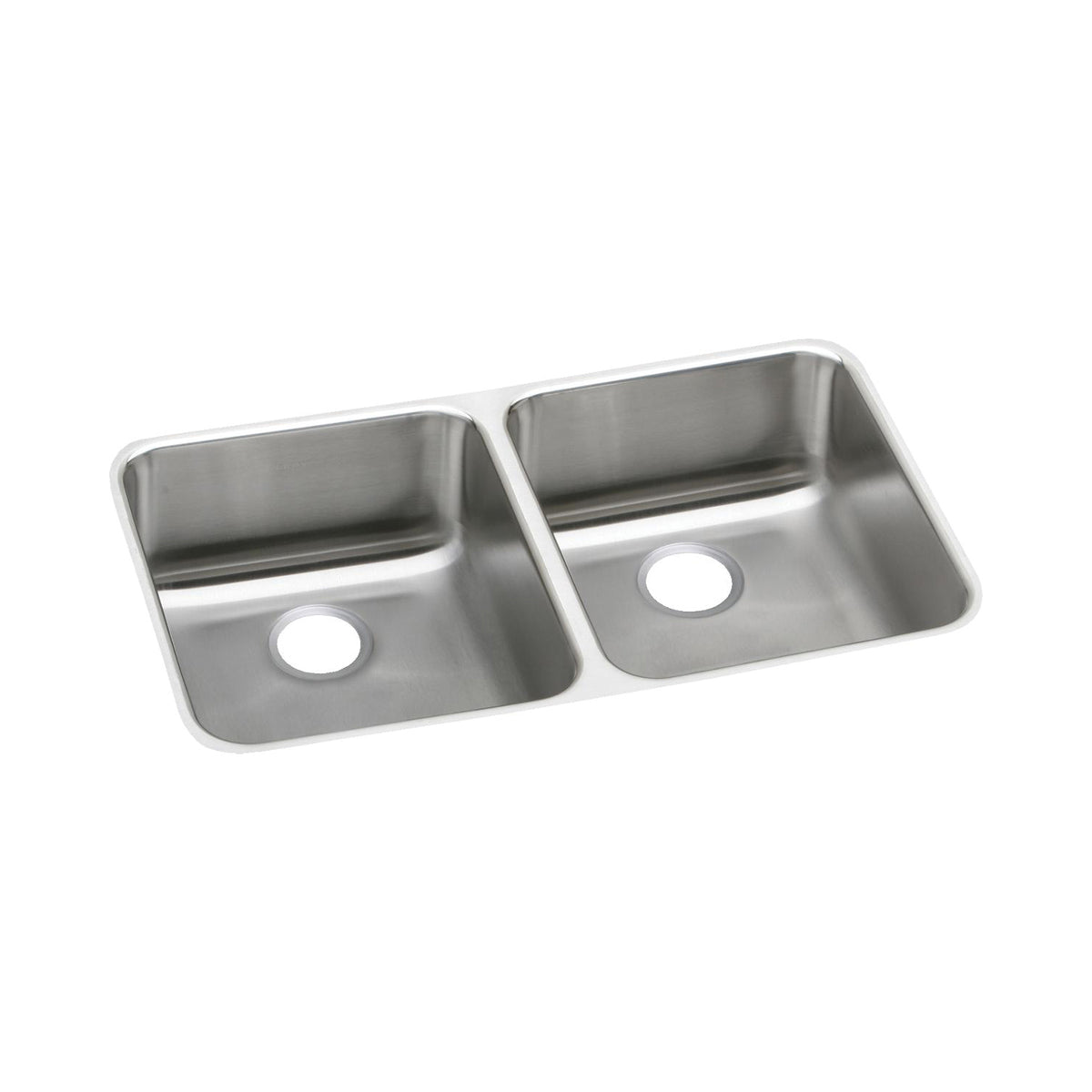 Lustertone - 31-3/4" Kitchen Sink - Undermount - Double Bowl