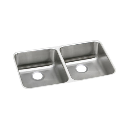 Lustertone - 31-3/4" Kitchen Sink - Undermount - Double Bowl