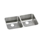 Lustertone - 31-3/4" Kitchen Sink - Undermount - Double Bowl