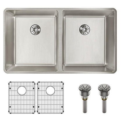 Lustertone Iconix - Double Bowl Undermount Sink Kit