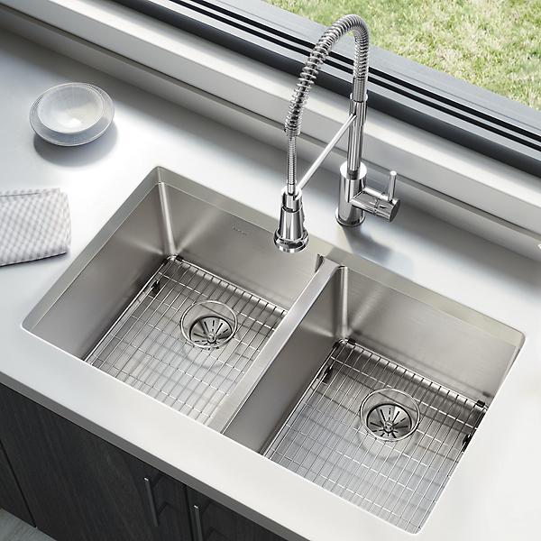 Lustertone Iconix - Double Bowl Undermount Sink Kit