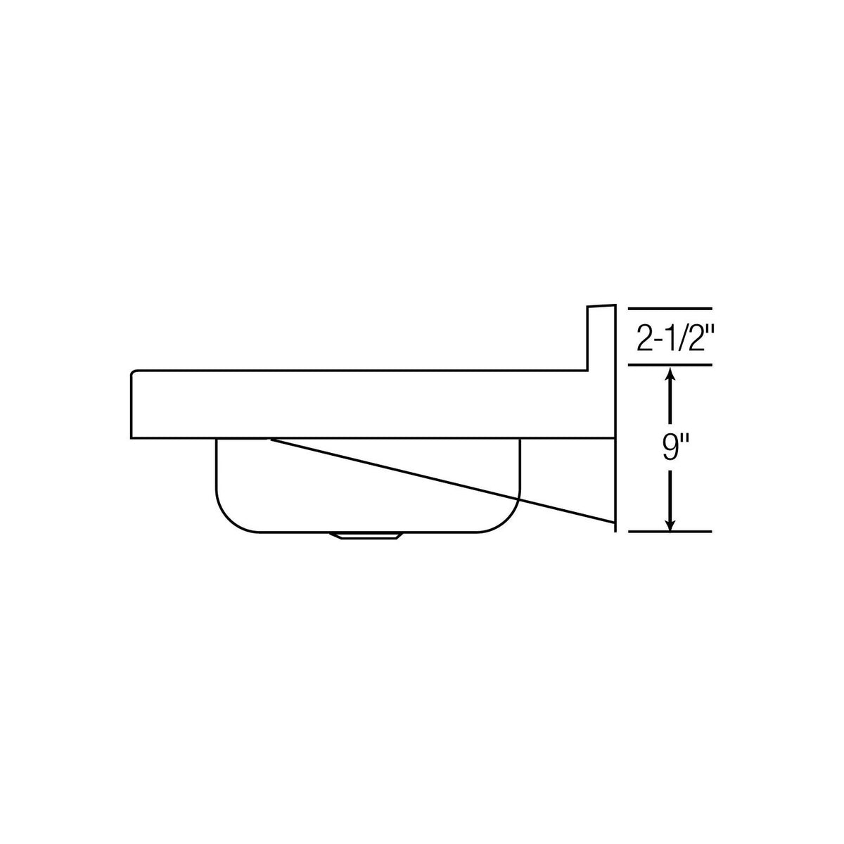 22" Bathroom Sink - Rectangle Shape