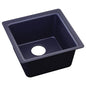 Elkay® ELX1616JB0 Quartz Luxe Transitional Bar Sink, Rectangle Shape, 15.74 in L x 15.74 in W x 7.67 in H, Dual Mounting, Jubilee, Import