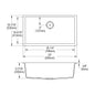 Luxe - 33" Transitional Kitchen Sink - Undermount - Quartz