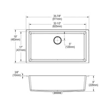 Elkay® ELXRUP3620CN0 Quartz Luxe Traditional Kitchen Sink, Chestnut, Rectangle Shape, 32-1/2 in L x 17 in W Bowl x 9 in D Bowl, 35-7/8 in L x 19 in W x 9 in H, Undermount Mounting