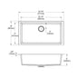 Elkay® ELXRUP3620CN0 Quartz Luxe Traditional Kitchen Sink, Chestnut, Rectangle Shape, 32-1/2 in L x 17 in W Bowl x 9 in D Bowl, 35-7/8 in L x 19 in W x 9 in H, Undermount Mounting
