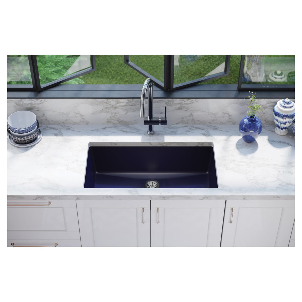 Quartz Luxe - 35-7/8" Transitional Kitchen Sink - Undermount