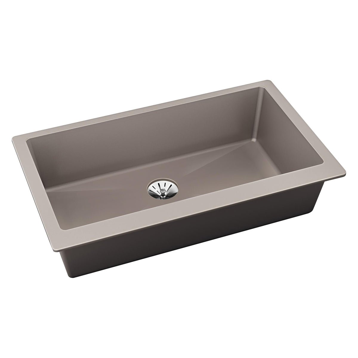 Quartz Luxe - 35-7/8" Transitional Kitchen Sink - Silvermist