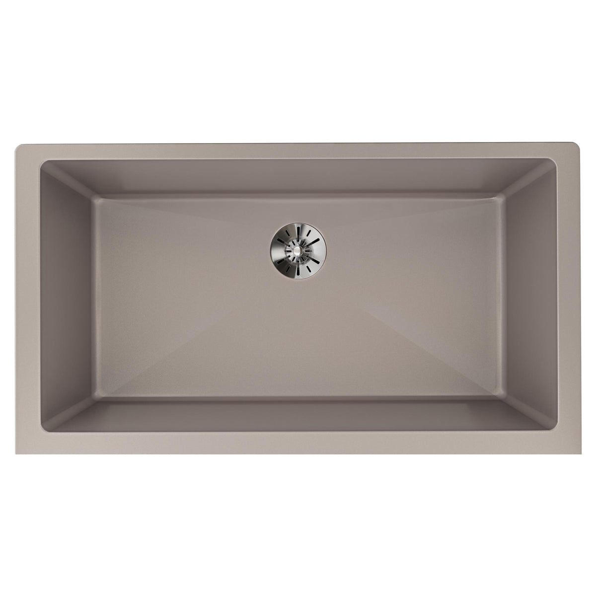Quartz Luxe - 35-7/8" Transitional Kitchen Sink - Silvermist