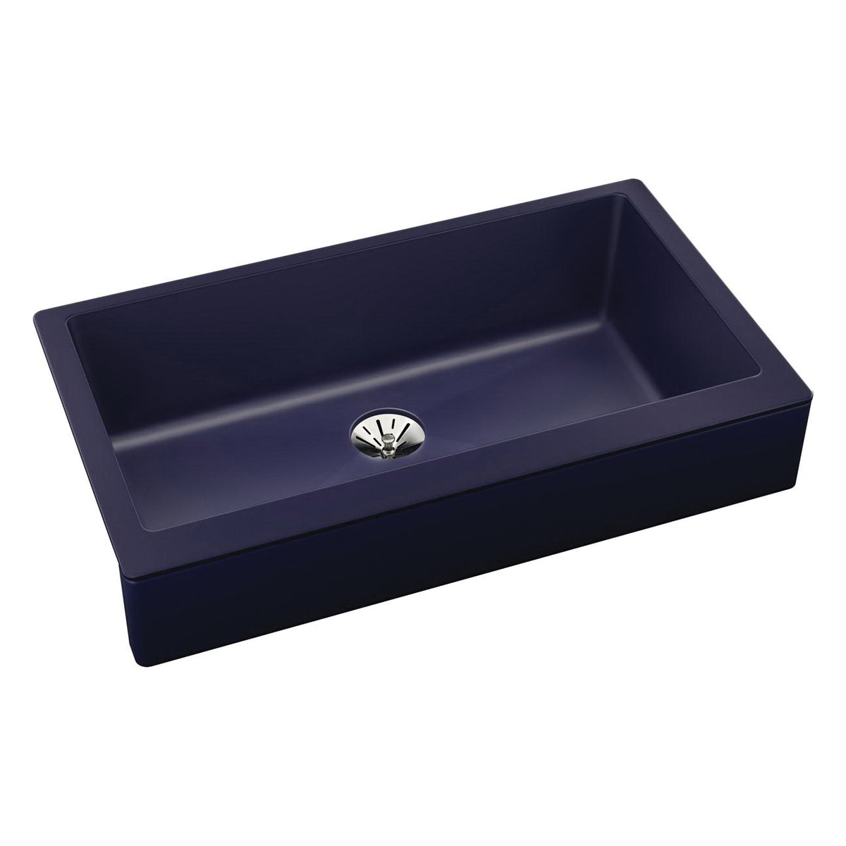 Elkay® ELXUFP3620JB0 Quartz Luxe Transitional Farmhouse Kitchen Sink, Rectangle Shape, 35-7/8 in L x 20-15/16 in W x 9 in H, Reinforced Base Mounting, Jubilee, Import